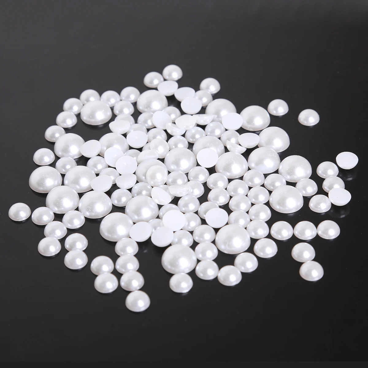 50-1000 개/몫 1.5-14MM 멀티 컬러 ABS 모조 진주 비즈 네일 아트 DIY 공예 스크랩북 장식에 대 한 Flatback 비즈
