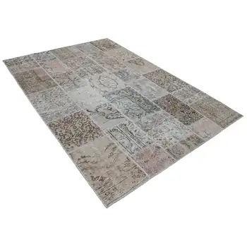 

170x243 Cm Beige Handmade Patchwork Rug-6x8 Ft