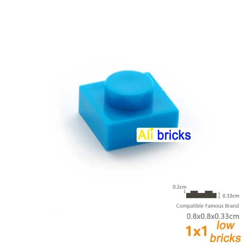 100pcs/lot MOC Parts 3024 Plate 1 x 1 Compatible Bricks DIY Assmble Building Blocks Particle Kid Puzzle Brain Toy Gift