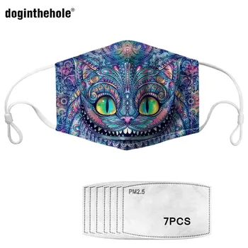 

Doginthehole Funny Masks Art Mischievous Smile Face Mandala Pattern Face Mouth Cover With 7 Filters Fashion Face Mouth Masks
