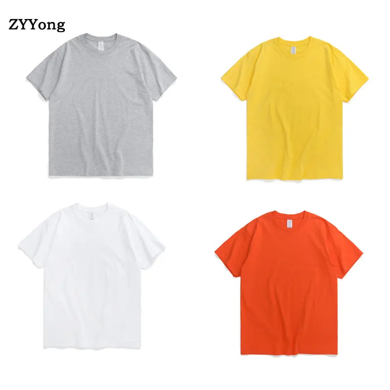 

2020 11 Colors Japanese T-Shirts Men Women 100% Cotton Summer Solid Male Female Basic Tshirts Plain Round Neck Tees Shirt