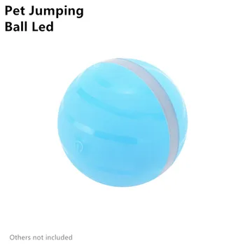 

1pcs Electric Rolling Pet Ball Toy Dog Rolling Ball USB Rechargeable Led Flash Jumping Ball Luminous Smart Toys for pets
