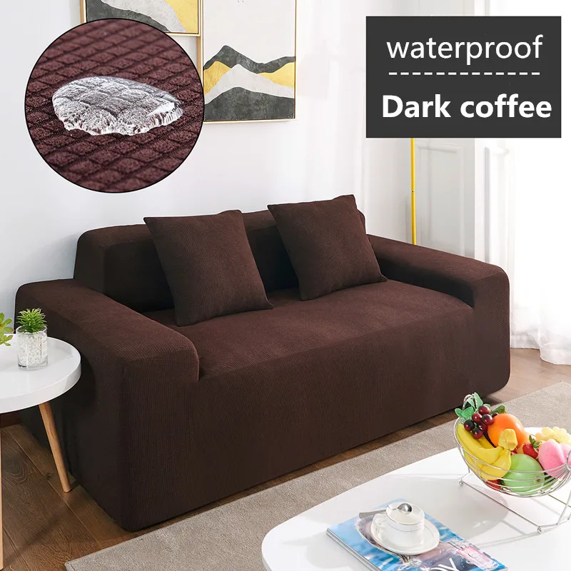 

Colorful Elastic All-inclusive Fluff Waterproof Sofa Cover Couch Case Sectional Sofa Protector Solid Color Armrest Covers