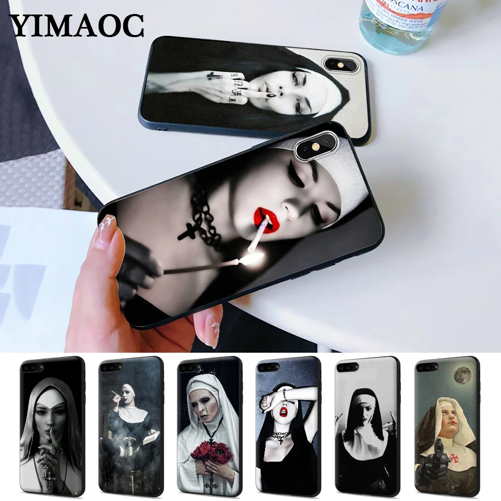

Sister nun Silicone Case for iPhone 5 5S 6 6S Plus 7 8 X XS Max XR