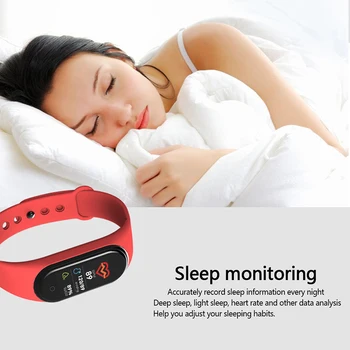 

M4pro Color Screen Smart Bracelet Measurement Blood Pressure Heart Rate Health Monitoring Sports Waterproof Smart Bracelet