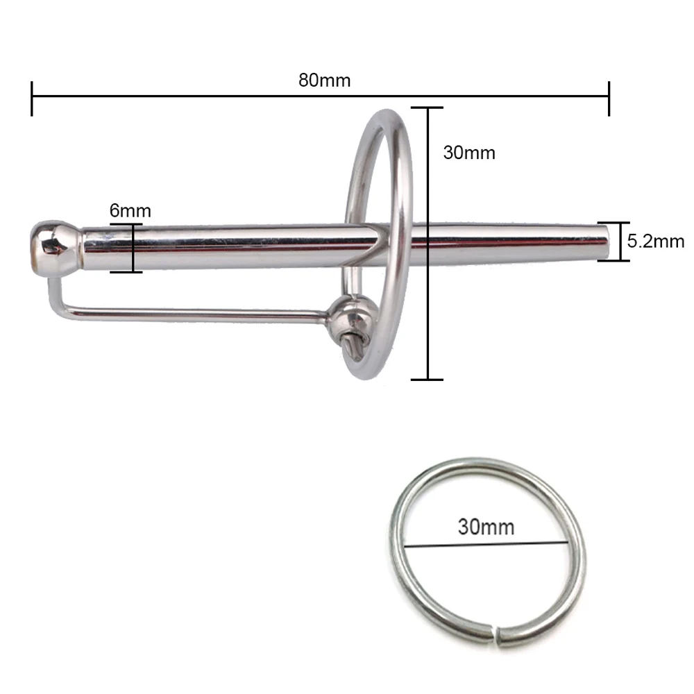 Male Urethra Catheter Sex Toys For Men Penis Ring Metal 3-8mm Urethra Sound Urethra Dilator Delay Ejaculation Penis Plug For