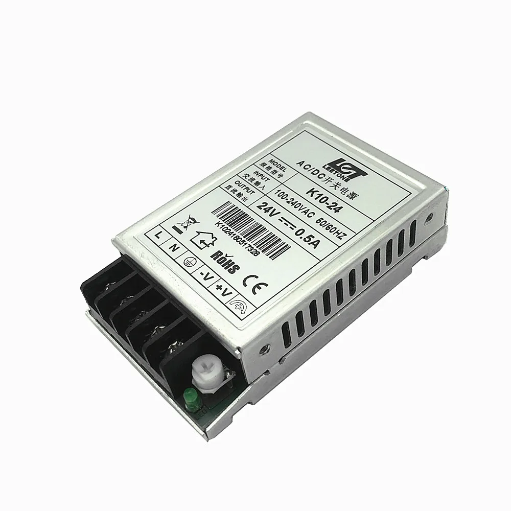 Мини ac-dc Блок питания 10 Вт 24 В 0.5A, один выход для светодиодного драйвера, ультратонкий источник Питания SMPS 110 В/220 В до 24 В