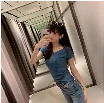 

2020 Women Short Sleeve Shirt Top Garment mint