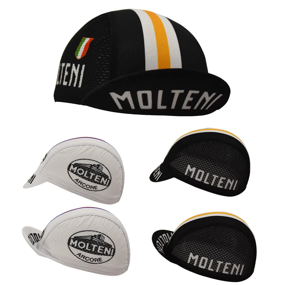 Molteni Cycling Caps Black Bike Hats white Summer Breathable Bicycle Headgear 2 Styles | Спорт и развлечения