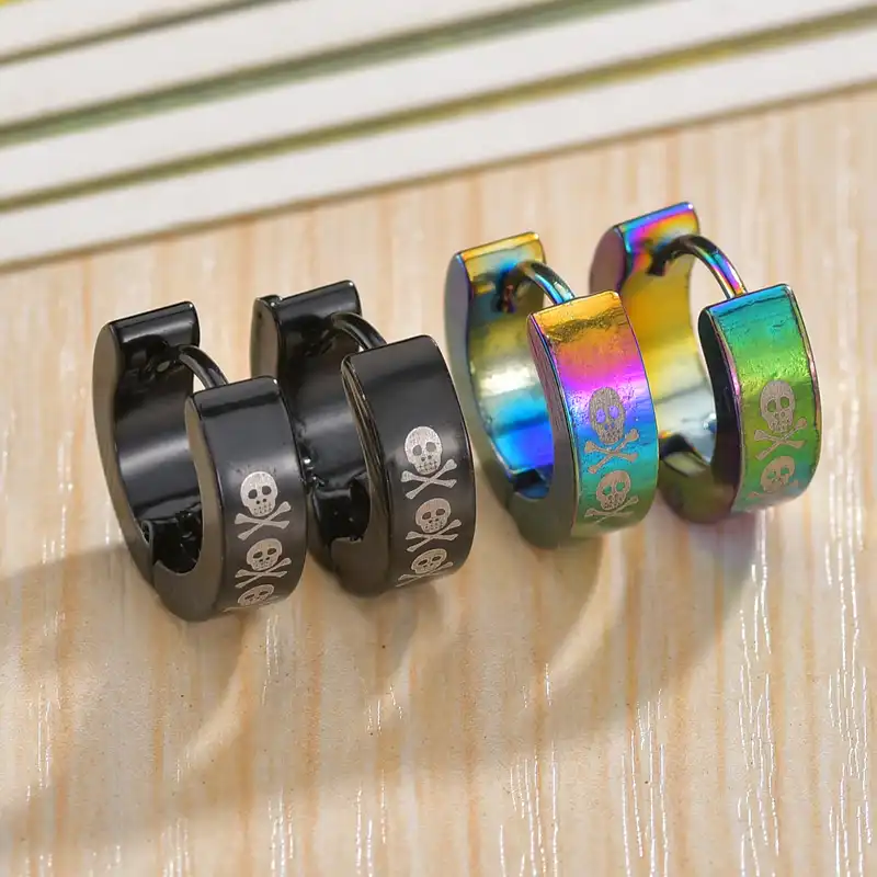 Mall серьги-кольца серебряные золотые 316L серьга-Кольцо из нержавеющей стали серьги для женщин мужчин сережки клип цветные круглые серьги в стиле панк