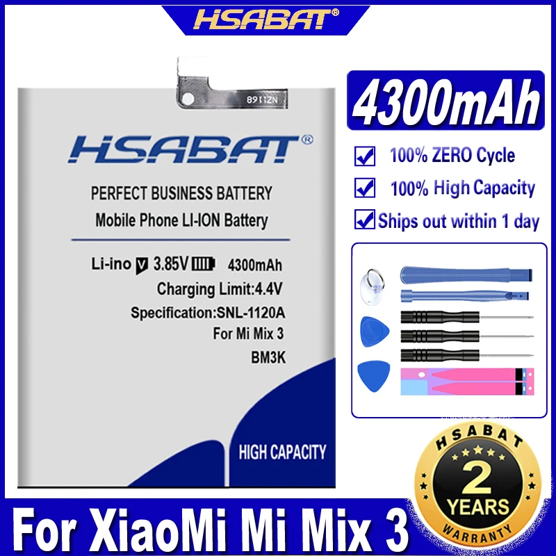 HSABAT 4300mAh BM3K Batteries For XiaoMi Mi Mix 3 High Capacity Mobile Phone Battery~In Stock | Мобильные телефоны и