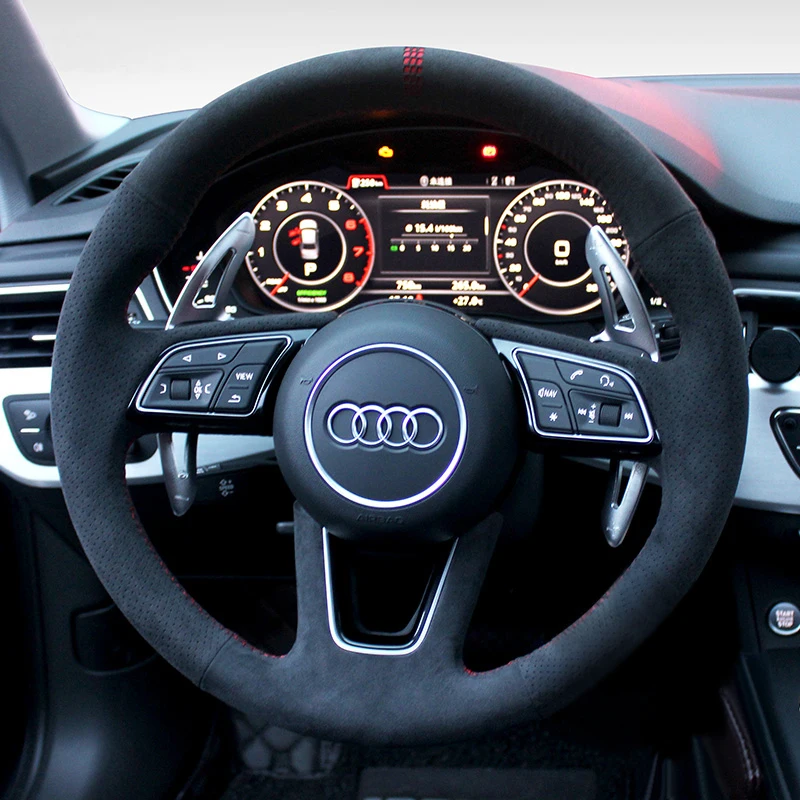 Чехол на руль из алькантары для Audi A1 (8X) Sportback A3 (8V) A4 (B9) Avant A5 (F5) Q2 | Автомобили и