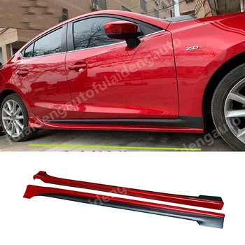 

2PCS For Mazda 3 Axela sedan 2017-2018 Body Kit PP Side Skirts Extension Splitter Mould Car accessories