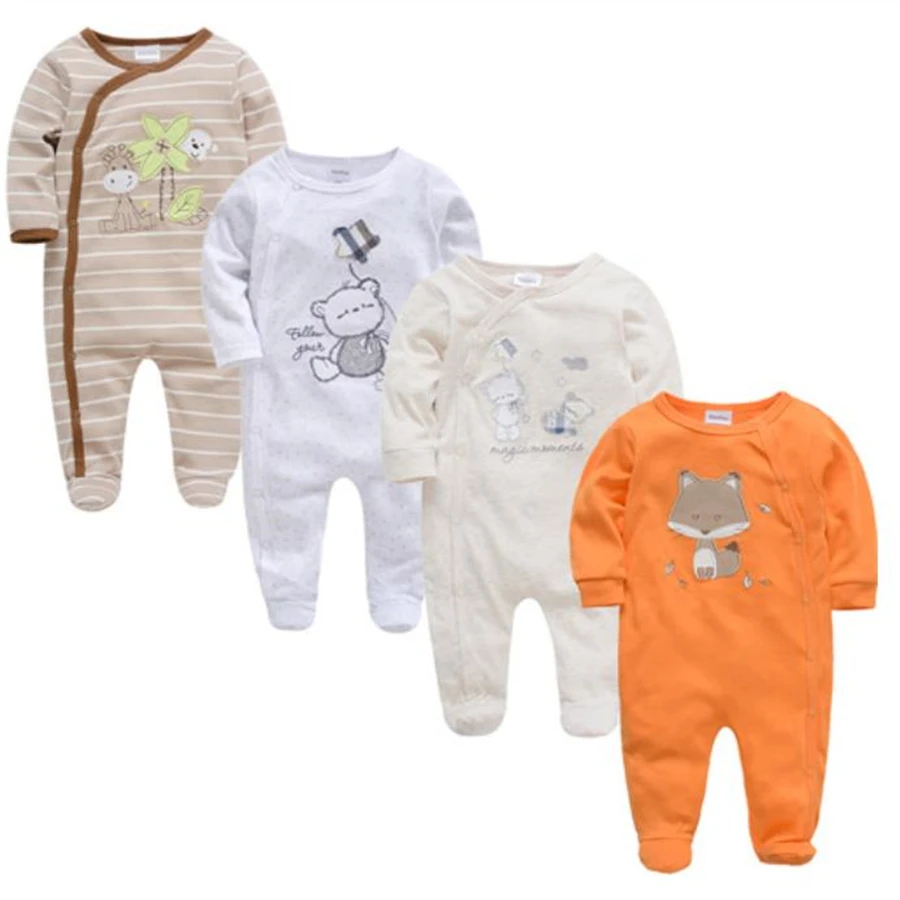 3 шт./партия; Roupa De Bebes; комбинезон для новорожденных мальчиков и девочек; Хлопковая пижама с длинными рукавами; комбинезон для детей от 0 до 12 месяцев; одежда для малышей - Цвет: 45464743