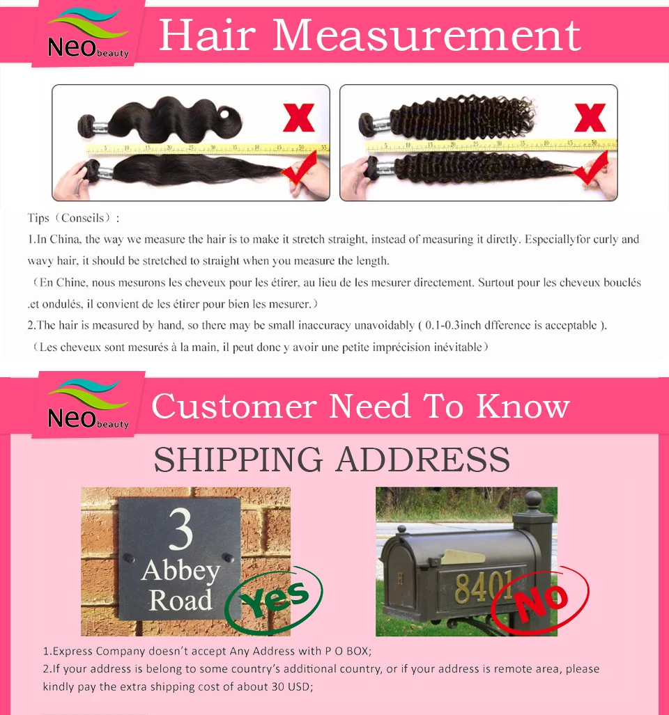 Neobeauty волосы объемная волна 3/4 в комплекте с закрытием человеческие волосы пряди