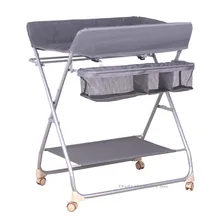 Складной пеленальный столик для новорожденных, сушилка, переносная пеленка с 4 запирающимися колесами, органайзер для детской