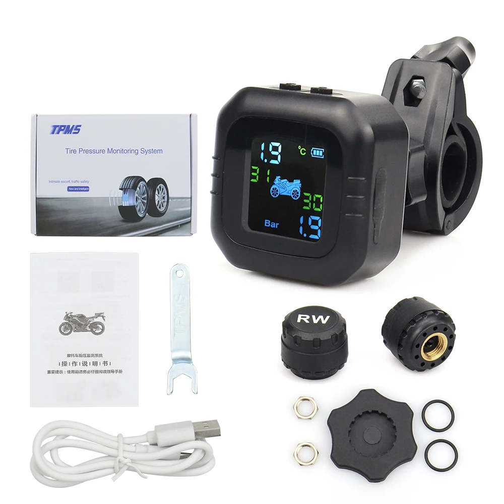 USB зарядка на солнечной батарее для мотоцикла TPMS система мониторинга температуры
