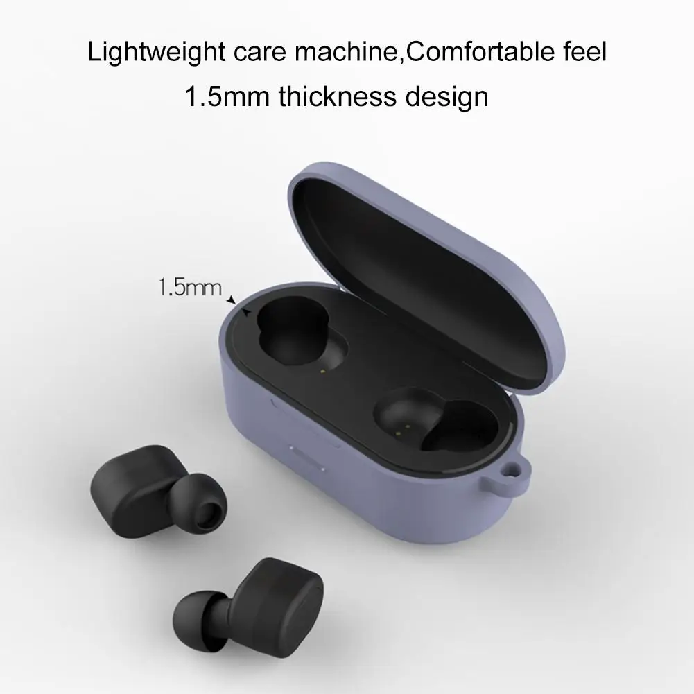 Беспроводной чехол для bluetooth-гарнитуры, силиконовый чехол для QCY T1S, защита от падения, коробка для хранения, чехол для наушников, защитная крышка, аксессуары