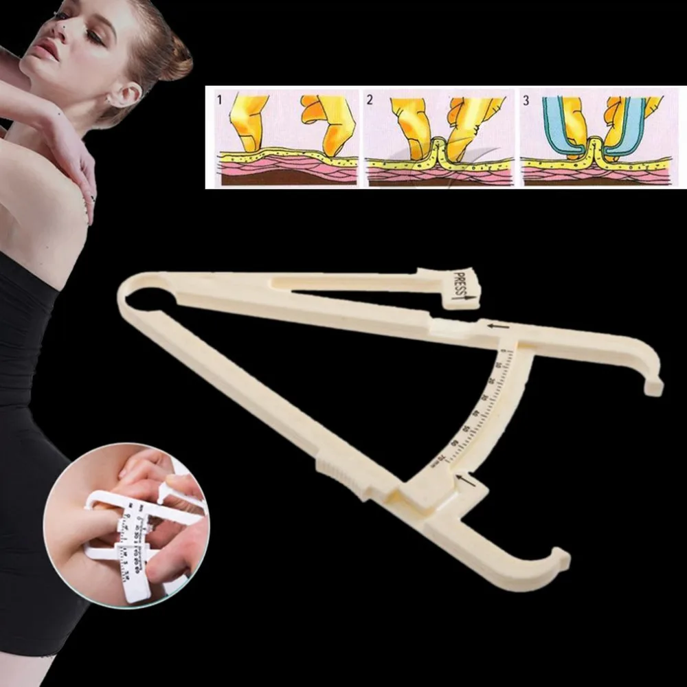 

1 PC Personal Body Fat Loss Tester Calculator Caliper Fitness Clip Fat Measurement Tool Slim Chart Skinfold Test Instrument 2018