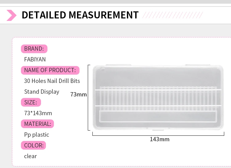 Дизайн ногтей дрель-бит для хранения пустая коробка подставка для Дисплей держатель для Шлифовальная головка прозрачный чехол Маникюрный Инструмент 10/20 Вт, 30 Вт, слотов для карт