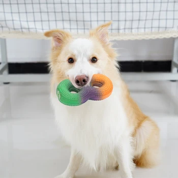 

Pets Dog Toys Molars Squeeze Cute 8 Shape Squeaky Sound Funny Chew Bite Toy for Household Animal Dogs Accessories