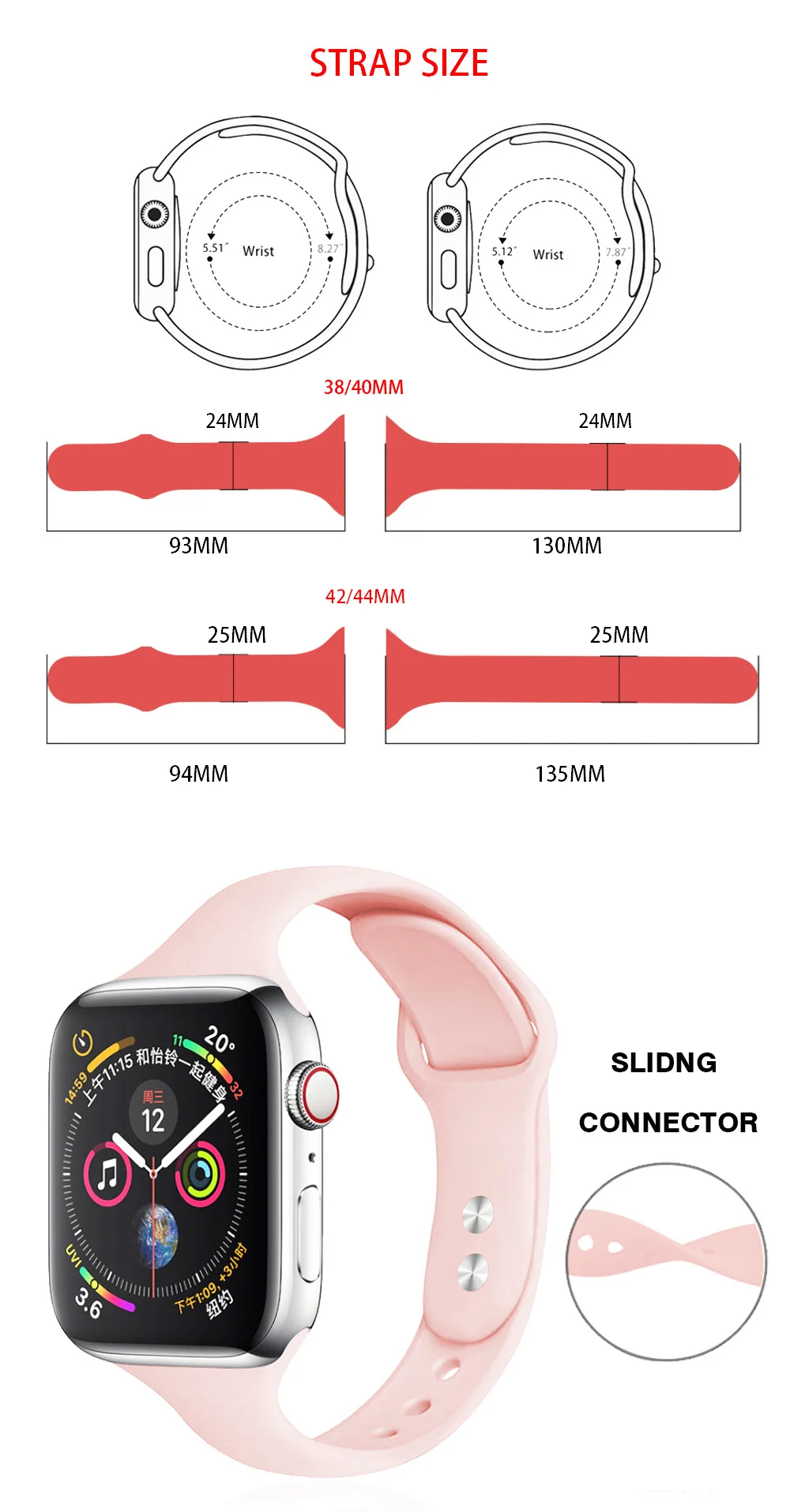 Силиконовый ремешок для Apple watch band 4 5 44 мм 40 мм iwatch band correa 42 мм 38 мм наручный Браслет для Apple watch 3 2 1 Аксессуары