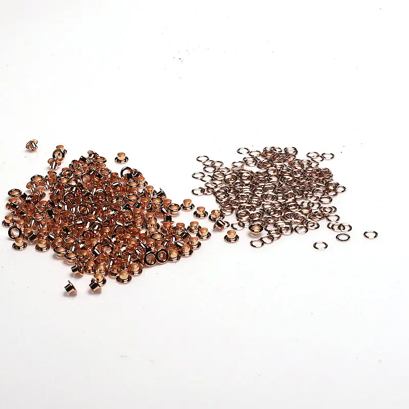 Shoelace Eyelets 4mm*8mm*4.4mm Rose gold Tone Garments Grommets Shoes Supplies 400 Sets eyelet grommet ring kit eyelet grommet ring grommet eyelet kit screw back eyelets
