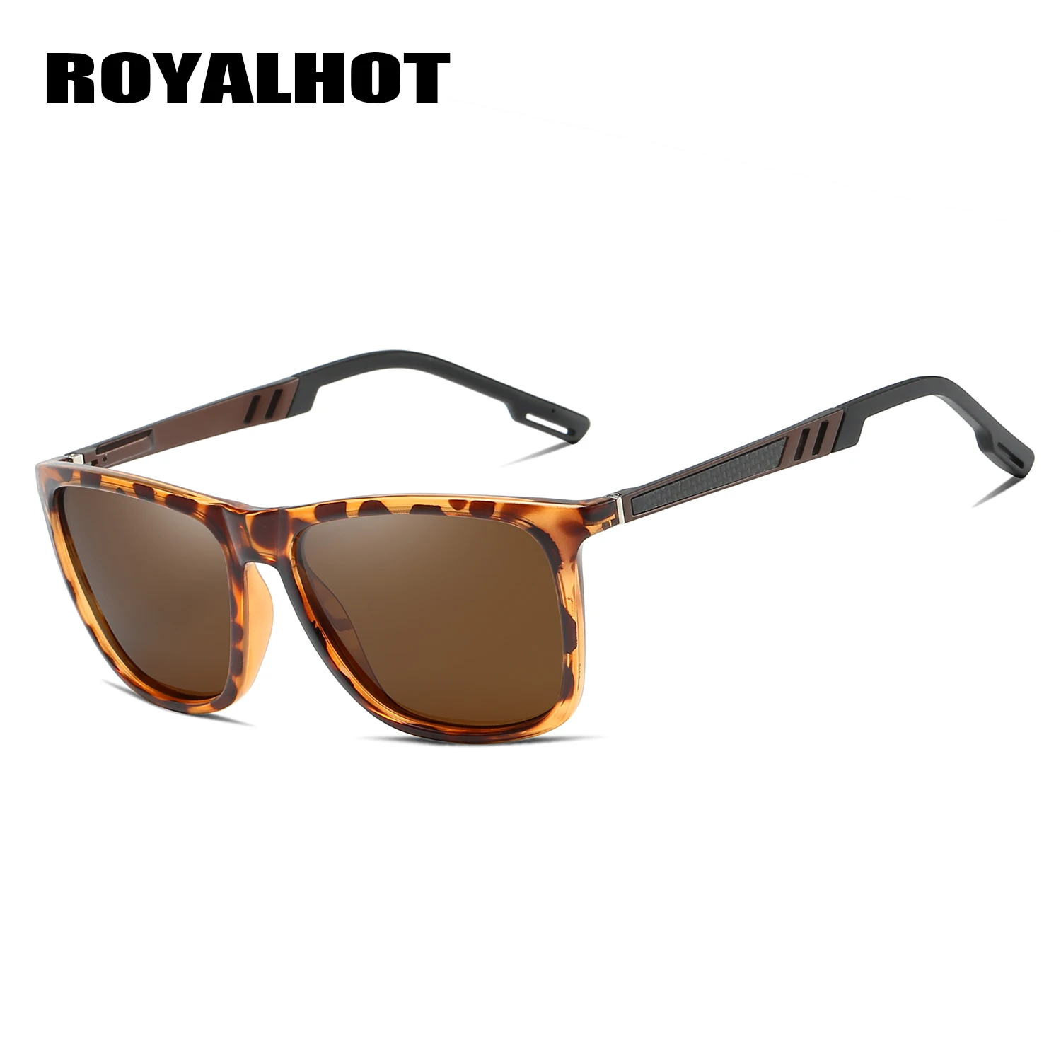 RoyalHot, мужские и женские поляризованные солнцезащитные очки, овальная оправа, солнцезащитные очки, очки для вождения, солнцезащитные очки, мужские очки, 900154 - Цвет линз: Leopard Brown