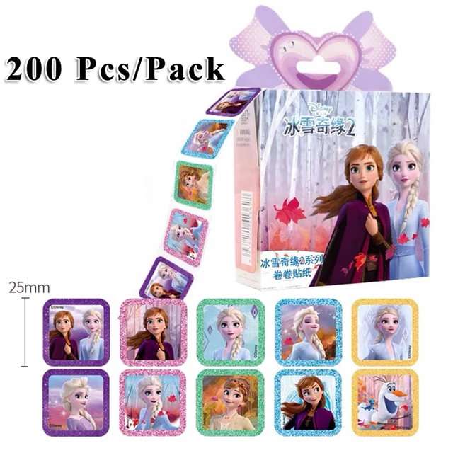 200 db Disney Rajzfilm -Matricák Fagyasztott 2 Elsa És Anna Hercegnő Sofia Kis Póni Pixar Autók Gyerekek Eltávolítható Matricák Sminkjáték - Image 2