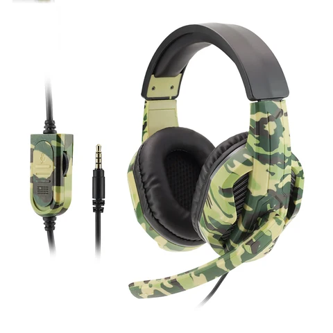 Camouflage Gaming Headset Professional Gamer Stereo Head-mounted Headphone Computer Earphones for PS4 PS3 Xbox Switch