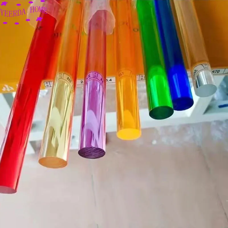 50cm / 25cm Colourful Acrylic Plexiglass Lucite Rod Bar DIY Decor