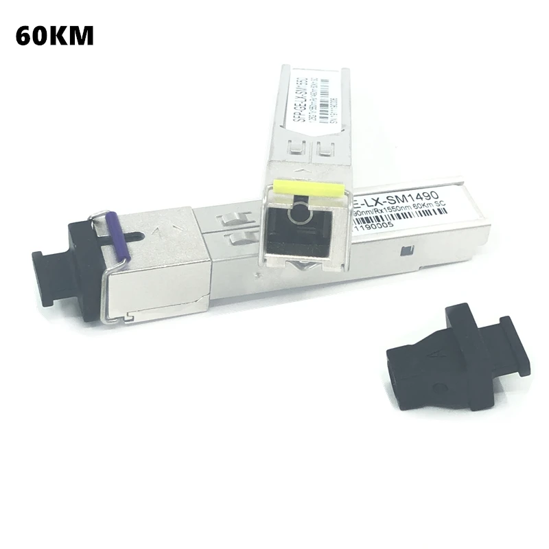 SC SFP волоконно-оптический модуль 1,25G SC 20/40/60/80/100 км 1310/1490/1550 нм одиночный волоконно-оптический модуль SFP совместимый код ONU OLT
