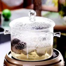 Стеклянная прозрачная кастрюля с крышкой ручной работы стеклянная лапша быстрого приготовления кухонная посуда Набор для кухни