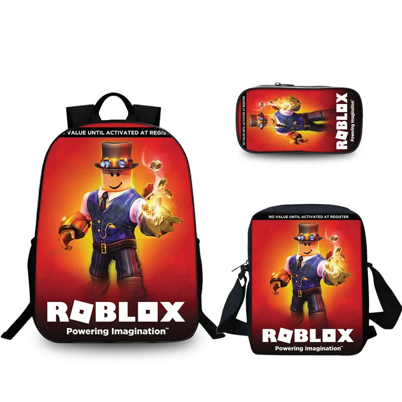 I 3 шт./Набор игровой рюкзак ROBLOX для мальчиков, детские сумки, школьный пенал, чехол для студентов, лучший подарок для детей, школьные сумки mochila - Цвет: I
