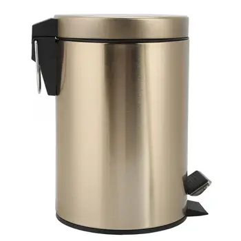 

Stainless Steel Rubbish Bin Step Trash Can Wastebasket Garbage Container Bin Dust Bin with Lid for Bathroom Kitchen Waste Bin