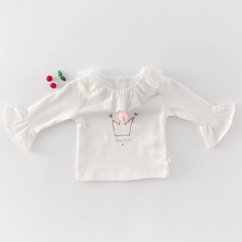 Koodykids/ г. Милая хлопковая рубашка для маленьких девочек; розовое платье; рубашка; белая модная одежда принцессы; рубашка; Одежда для маленьких девочек; летняя Новинка - Цвет: Белый