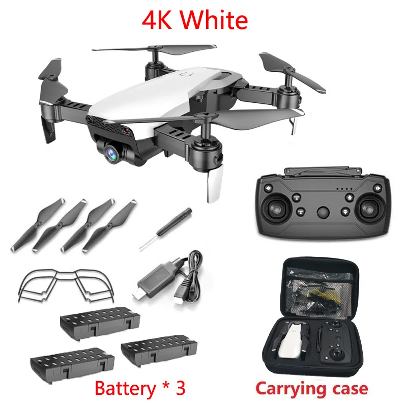 4K White 3B CB LAUMOX M69G FPV Дрон с камерой 4K HD Дрон широкоугольный WiFi складной селфи Дрон оптический поток RC Квадрокоптер Vs E58 M69 Дрон - Цвет: 4K White 3B CB