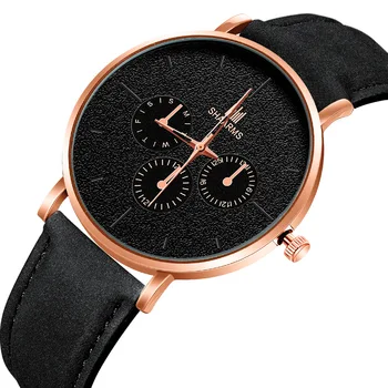 

2019 Hot Men Watches Leather Strap Watch Men Casual Luxury Male Wristwatches Fashion Multi-dial Clock Hodinky Satti Reloj Hombre