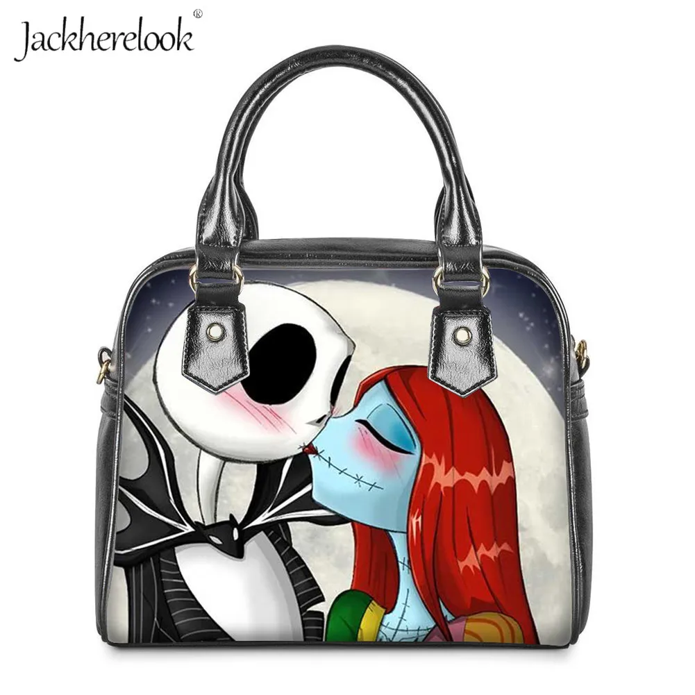 Jackherelook, женская сумка-тоут, крутая, Кошмар перед Рождеством, дизайнерская, с верхней ручкой, сумка для женщин, для ежедневных покупок, ручная сумка для хранения