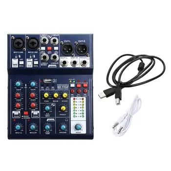 

LEORY Mini 6 Channel Sound Mixing Console USB Record Computer 48V Phantom DSP Effect USB Audio Mixer A6 Mixing Console Karaoke