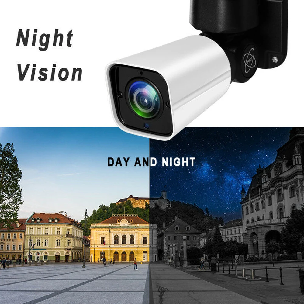 5MP POE PTZ Bullet IP камера 1080P 2MP H.265 ONVIF внешняя 4X ZOOM сетевая видеонаблюдения