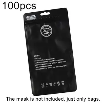 

v 2020 new 100Pcs portable foldable disposable mask self-sealing storage bag mask bag