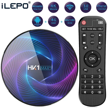 

iLEPO Smart TV Box Android 9.0 4GB 128GB 64GB 32GB Octa Core RK3368PRO 1080P H.265 4K Set Top Box
