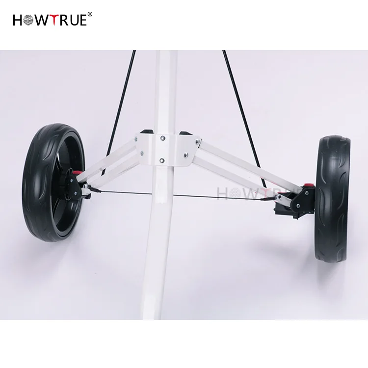 3 Wheel Golf Push Cart Golf Trolley with Adjustable Handle Angle Scorecard Foot Brake Lightweight Carts