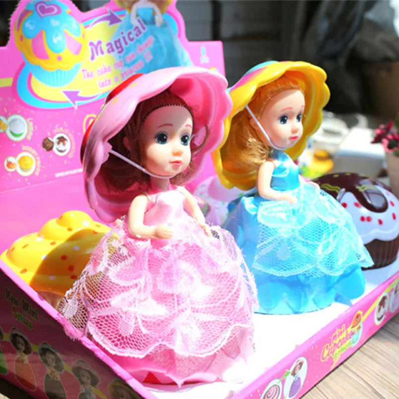 6 шт./компл. большой размер 15 см мультфильм кекс принцесса дети куклы игрушки трансформированные торт Чашка Свадебное платье для куклы игрушки для девочек детей