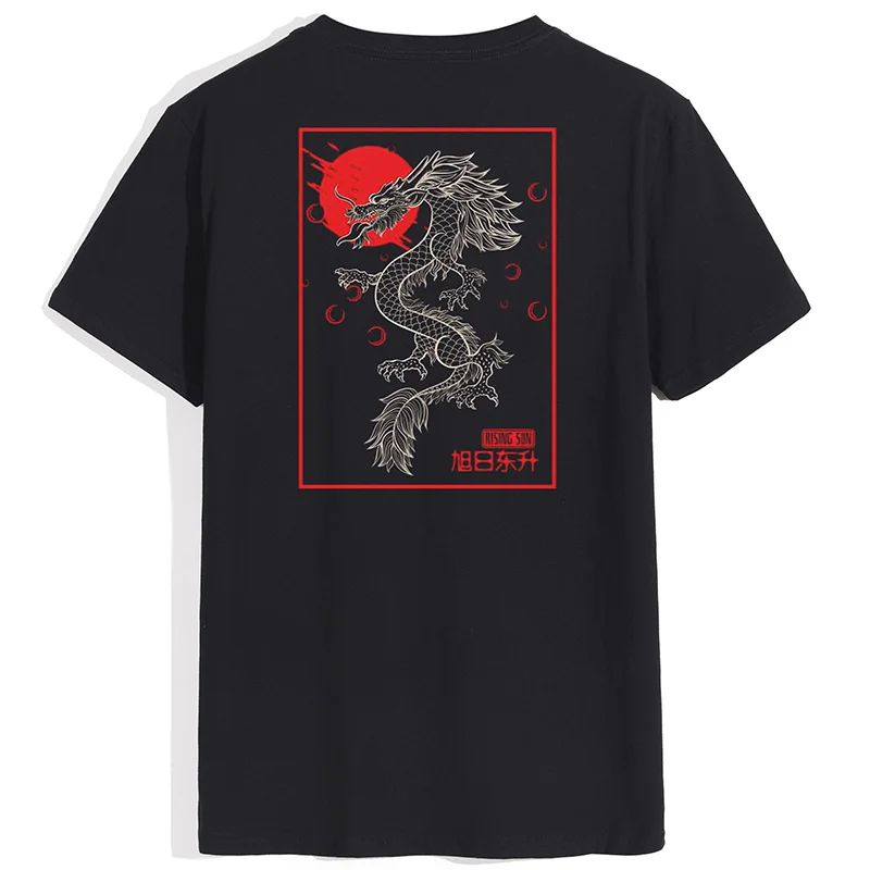 Мужская хлопковая футболка с коротким рукавом черная свободная уличная в стиле