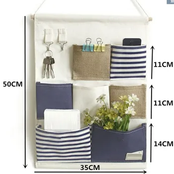 

Waterpoof Hanging Storage Bag Dormitory Key Sock Sorting Storage Pocket Home Decor Finishing Bag Closet Hanging Organizer 1Piece