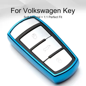 

TPU Car Accessories Key Case Cover for Volkswagen VW Passat B6 B8 Touran Tiguan Polo CC Bora Golf 4 5 6 7 Jetta Beetle Keyring