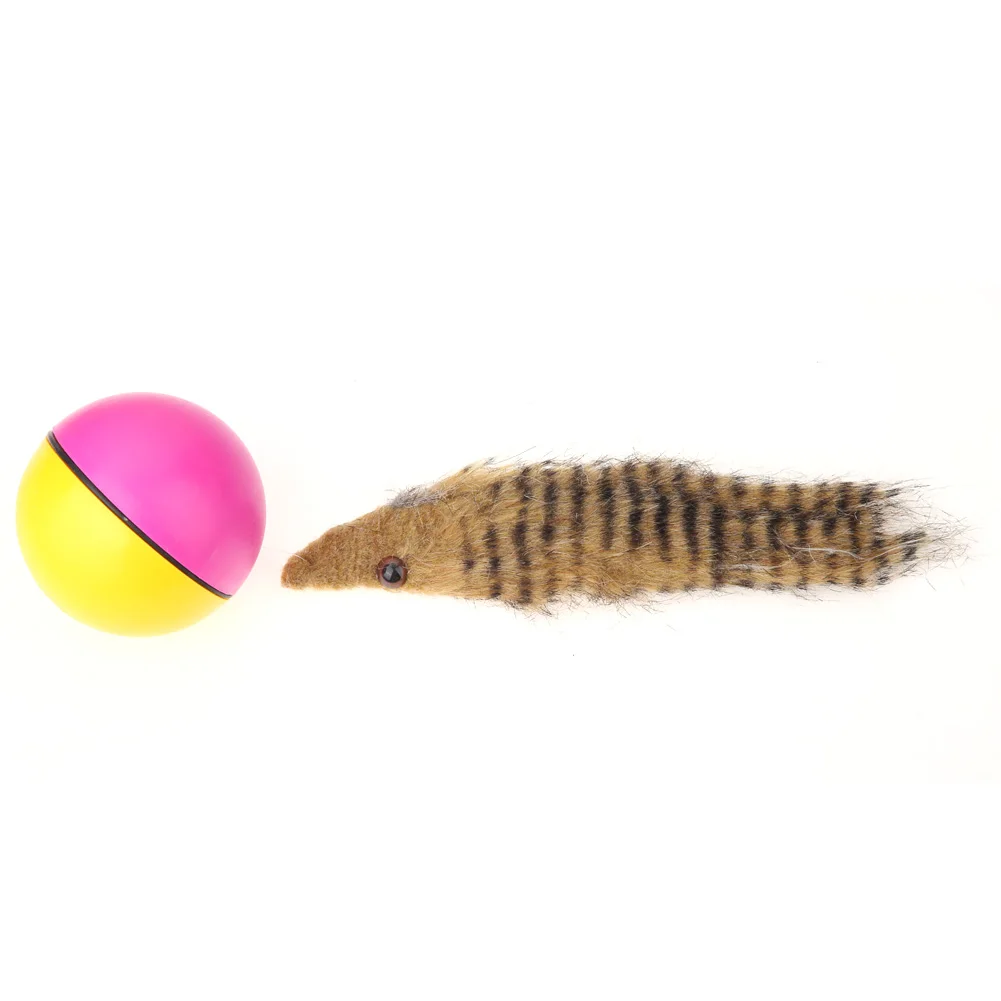 Dog Cat Beaver Weasel Puppy Rolling Play Random Alive New Pet Ferret toy Toy Jump Ball Moving Chaser Weasel Mice & Animal Toys cat fish toy