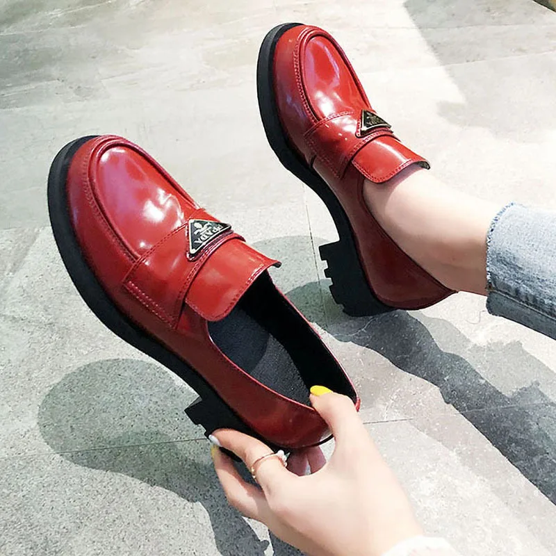 

2020 Spring New Style Women's round-Toe England Women's Fashion Shoes Sleeve Warm Semi-high Heeled Shoes WOMEN'S Shoes